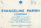 1950 Map of Evangeline Parish Louisiana