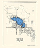 1915 Map of Twin Sisters Lake Wright County Iowa