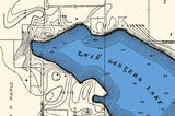 1915 Map of Twin Sisters Lake Wright County Iowa