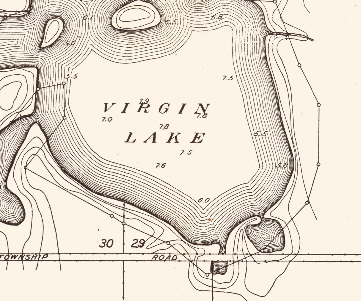 1916 Map of Virgin Lake Palo Alto County Iowa