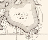 1916 Map of Virgin Lake Palo Alto County Iowa