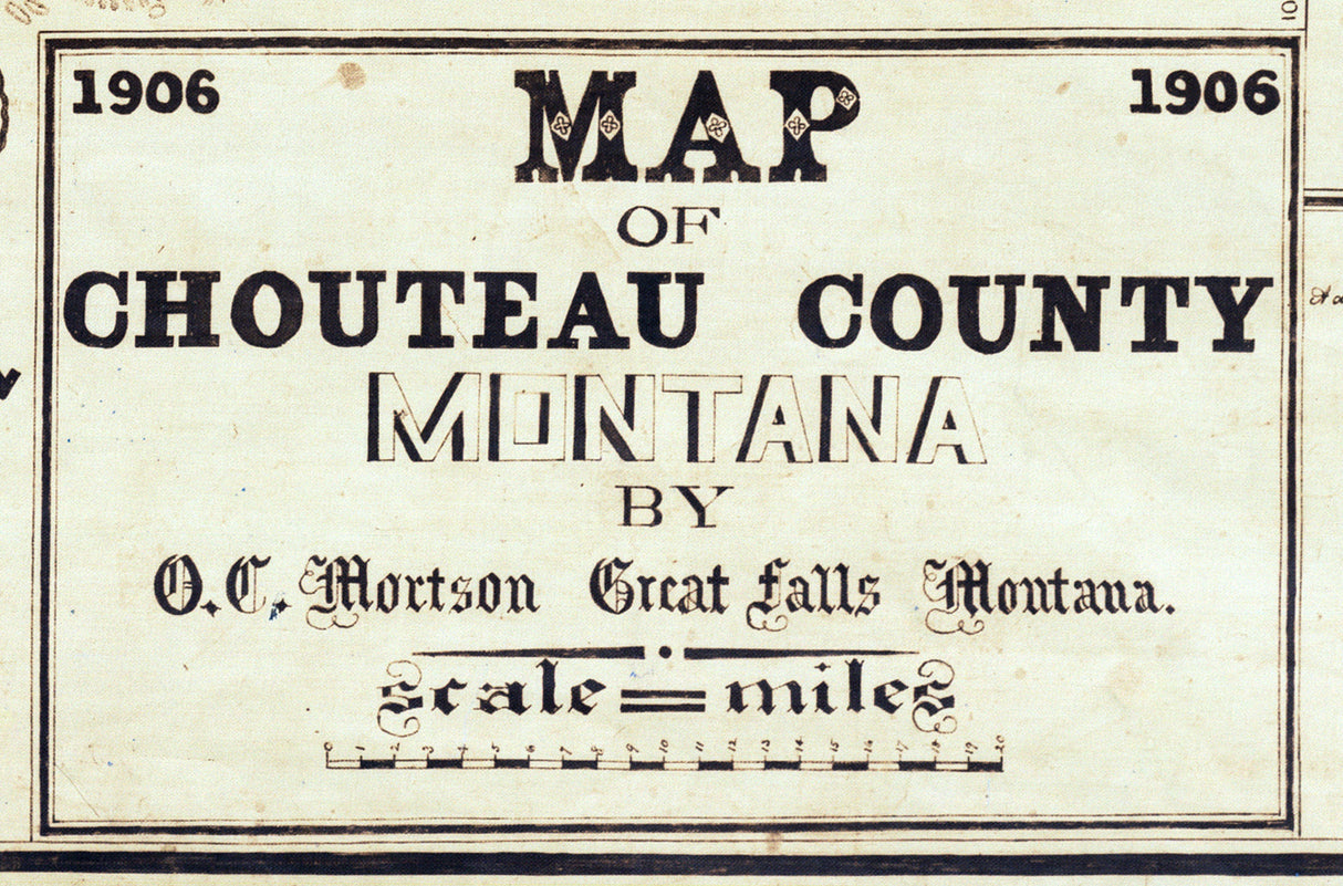 1906 Map of Chouteau County Montana