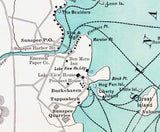 1890 Map of Lake Sunapee New Hampshire