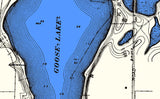 1915 Map of Goose Lake Kossuth County Iowa