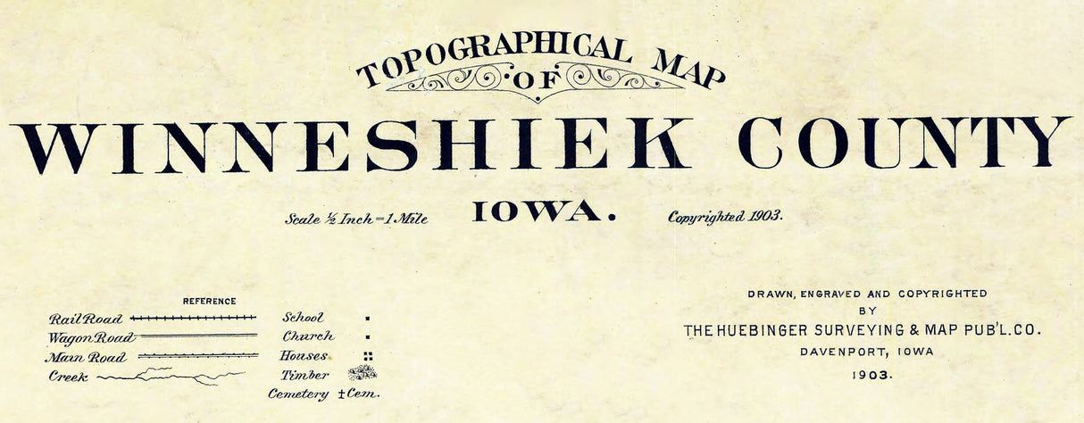 1903 Map of Winneshiek County Iowa