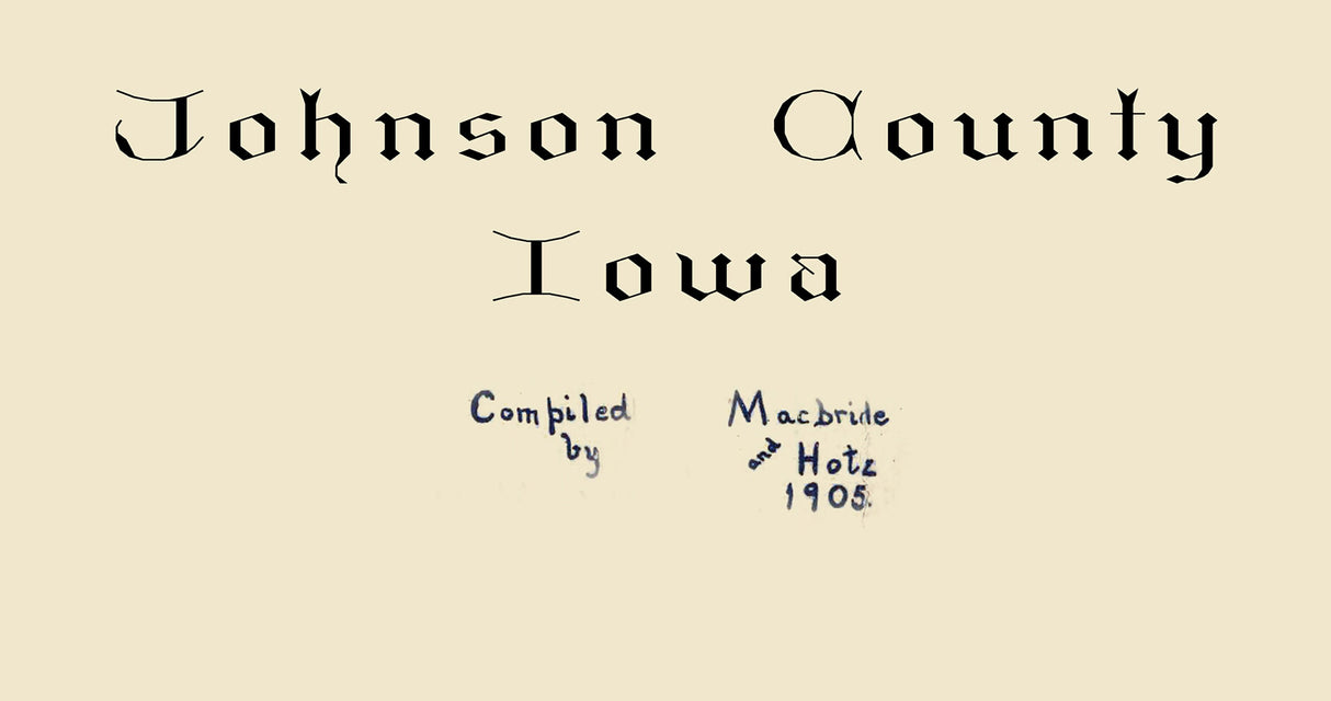 1905 Map of Johnson County Iowa