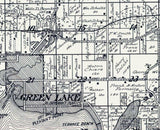 1923 Map of Brooklyn Township Green Lake County Wisconsin