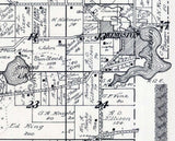 1923 Map of Kingston Township Green Lake County Wisconsin