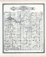 1923 Map of Mackford Township Green Lake County Wisconsin