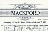 1923 Map of Mackford Township Green Lake County Wisconsin