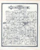 1923 Map of Manchester Township Green Lake County Wisconsin