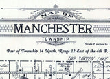 1923 Map of Manchester Township Green Lake County Wisconsin