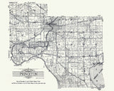 1923 Map of Princeton Township Green Lake County Wisconsin