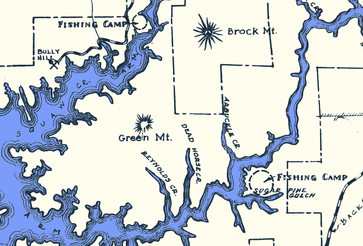 1946 Map of Shasta Lake California