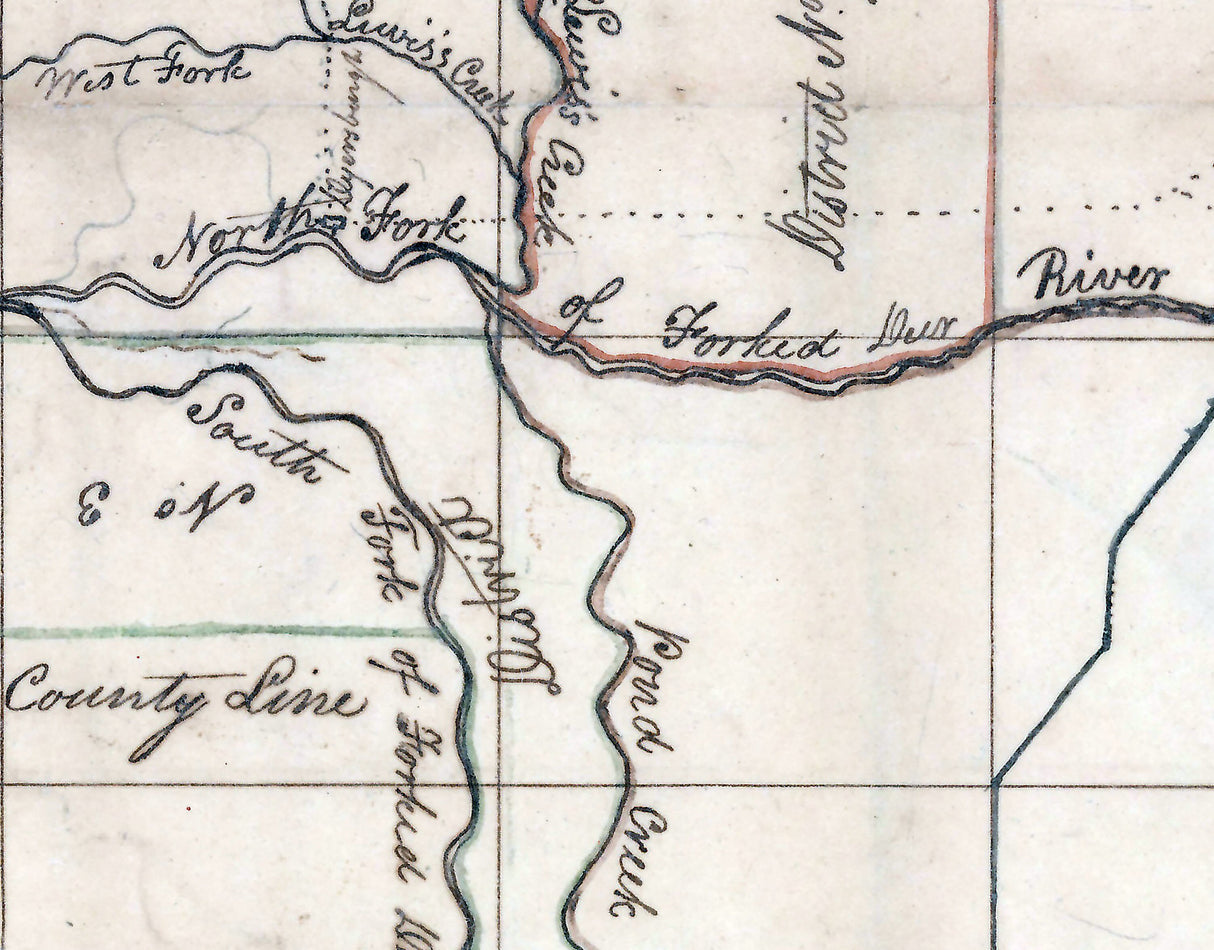 1836 Map of Dyer County Tennessee