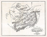 1839 Map of Cocke County Tennessee