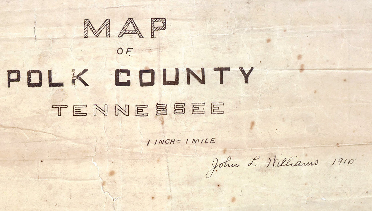 1910 Map of Polk County Tennessee