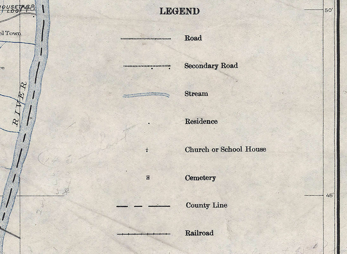 1918 Map of Decatur County Tennessee