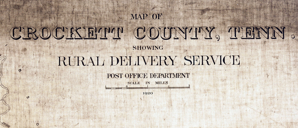 1920 Map of Crockett County Tennessee