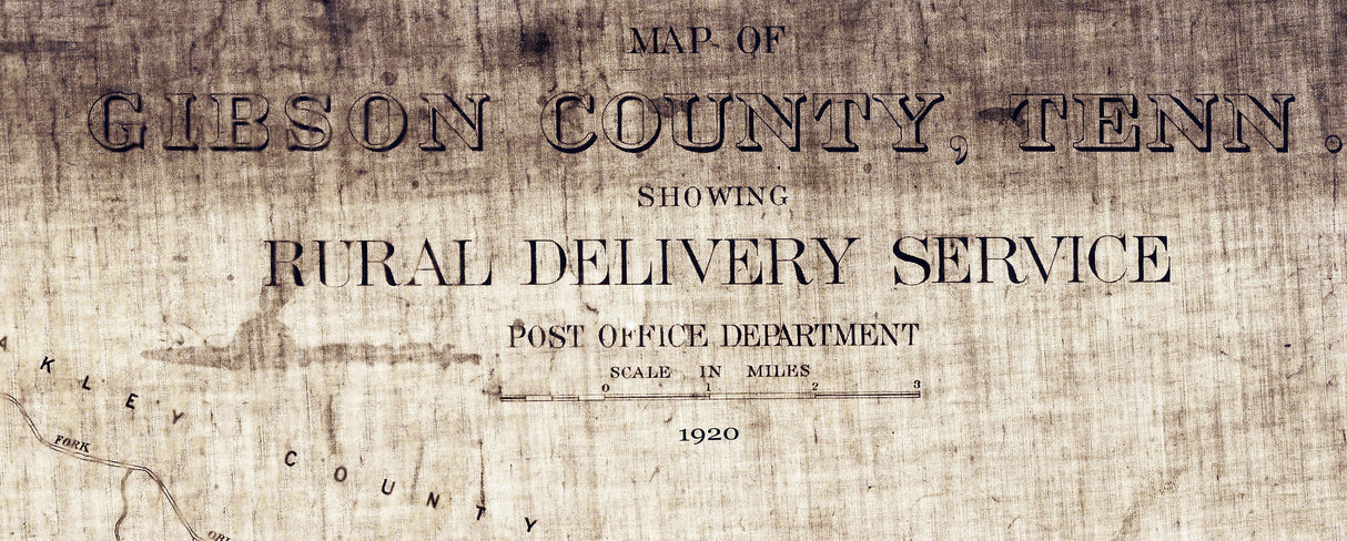 1920 Map of Gibson County Tennessee