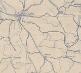 1920 Map of Giles County Tennessee