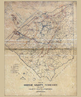 1929 Map of Greene County Tennessee