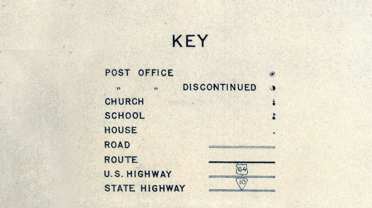 1930 Map of Lincoln County Tennessee