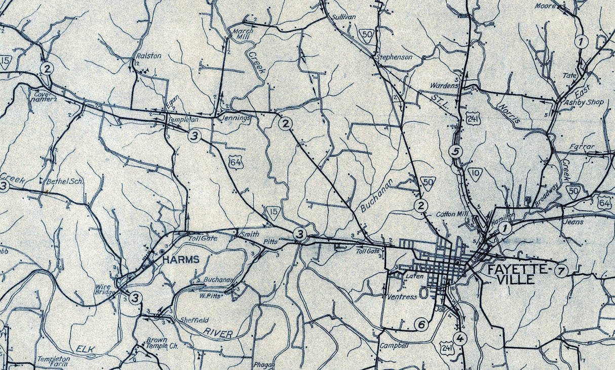 1930 Map of Lincoln County Tennessee