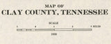 1938 Map of Clay County Tennessee