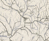 1938 Map of Clay County Tennessee