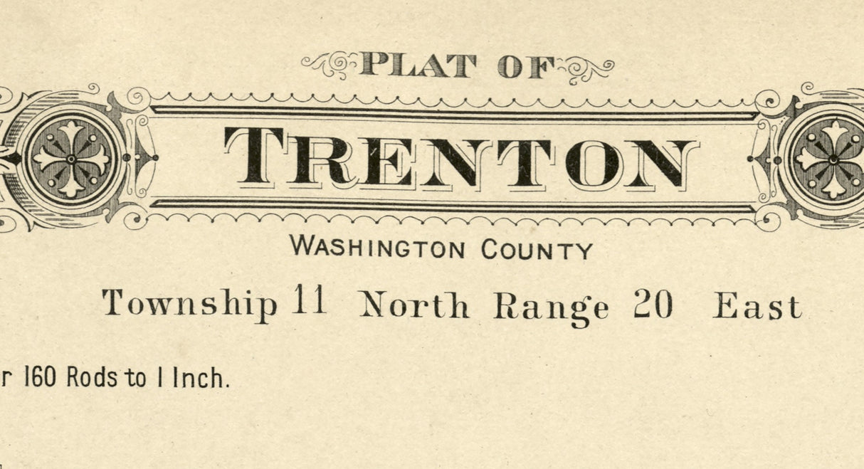 1915 Map of Trenton Township Washington County Wisconsin