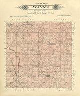 1915 Map of Wayne Township Washington County Wisconsin