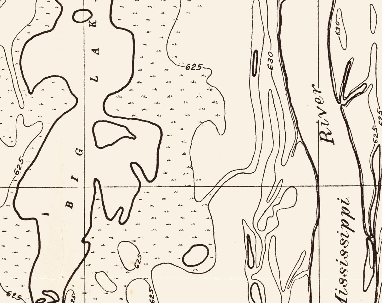 1916 Map of Big Lake Allamakee County Iowa