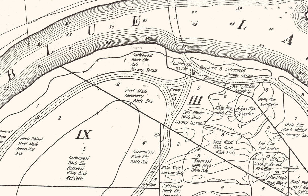 1916 Map of Blue Lake Monona County Iowa