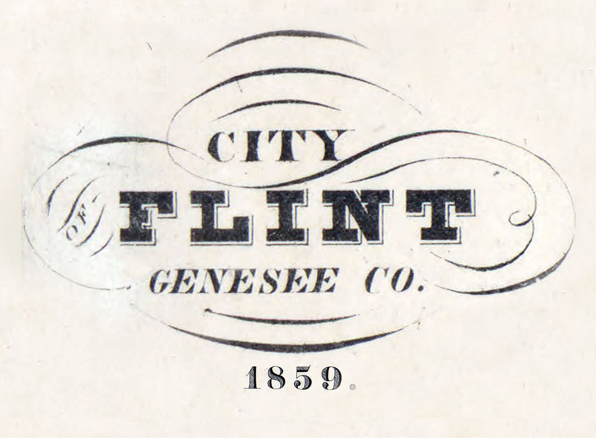 1859 Map of Flint Michigan