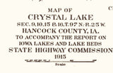 1916 Map of Crystal Lake Hancock County Iowa