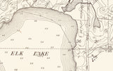 1916 Map of Elk Lake Clay County Iowa