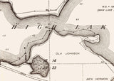 1916 Map of High Lake Emmet County Iowa