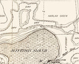 1916 Map of Jefferson Slough Dickinson County Iowa