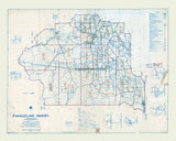 1950 Map of Evangeline Parish Louisiana