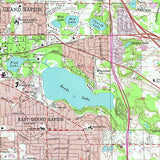 1982 Map of Reeds Lake Grand Rapids Michigan