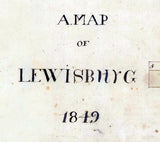 1849 Town Map of Lewisburg West Virginia