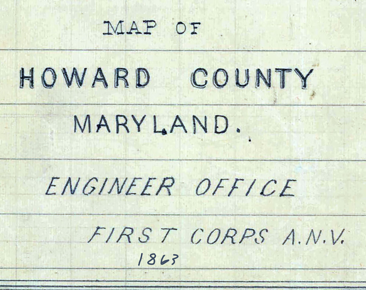 1863 Map of Howard County Maryland