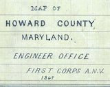 1863 Map of Howard County Maryland