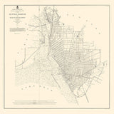 1875 Map of Buffalo Harbor New York and Head of Niagara River