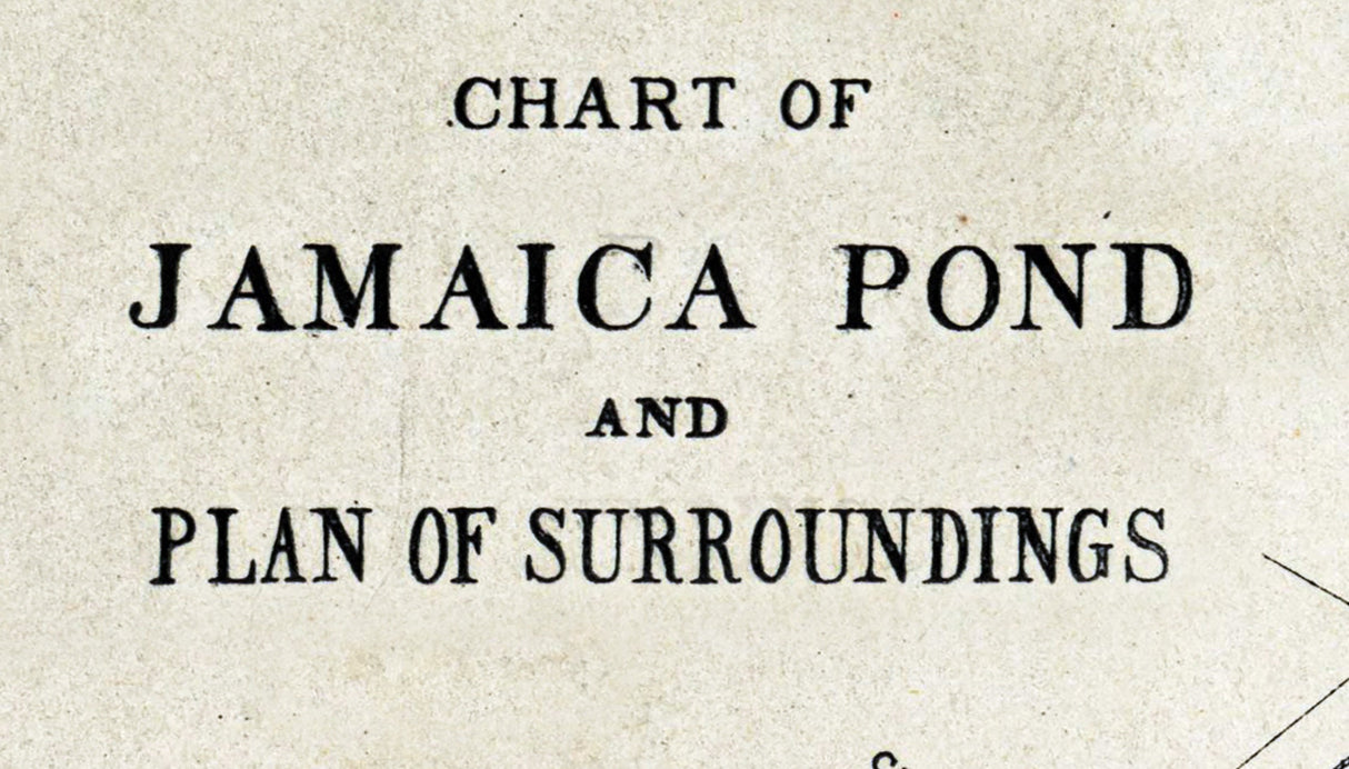 1876 Map of Jamaica Pond Boston Massachusetts