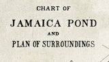 1876 Map of Jamaica Pond Boston Massachusetts