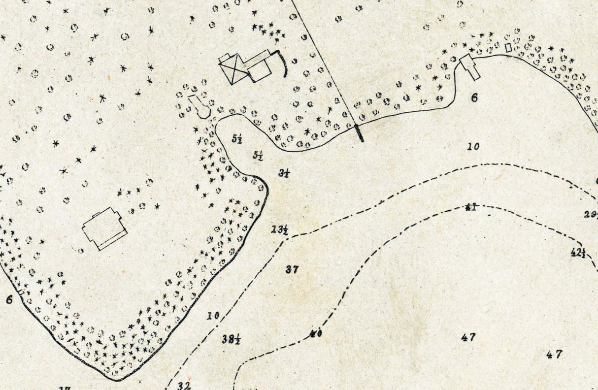 1876 Map of Jamaica Pond Boston Massachusetts