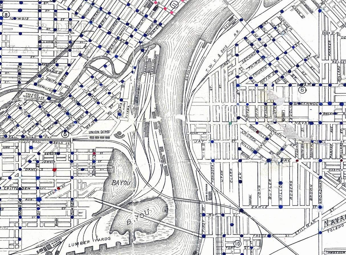 1895 Map of Toledo Ohio