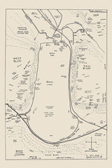 1949 Map of Devils Lake Wisconsin